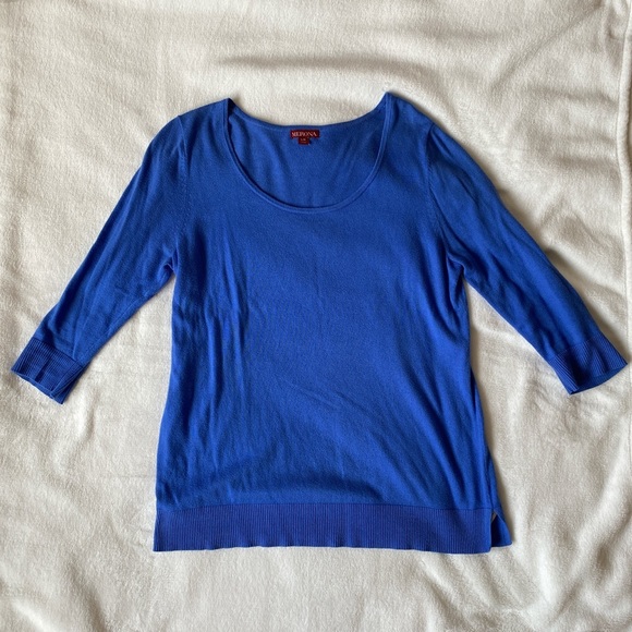Merona Blue 3/4 Sleeve Sweater - Picture 3 of 3